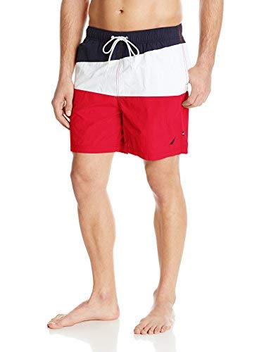 Nautica Men's Quick Dry Color Block Swim Trunk