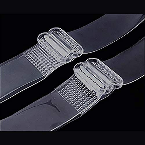 Image of eDESIRE Women's Invisible Clear Adjustable Shoulder Transparent Silicone Bra Straps | Bra Straps Only, Free Size