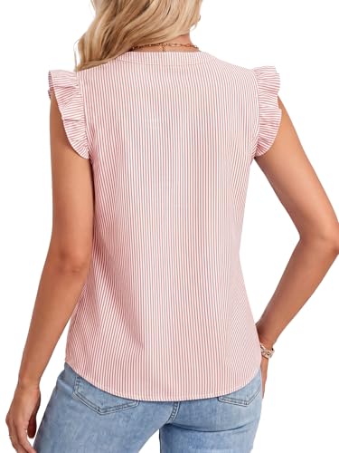 Image of Women's Dressy Striped V Neck Blouse