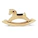 Produktbild Handgefertigt aus Holz Miniatur Schaukelpferd 27,4 cm Deko Tier Skulptur Kunst Figur Home Decor Accent Ornament Rocker, holz, Size: 10.8"W x 3"D x 5.5"H (27.5 x 7.5 x 14cm)