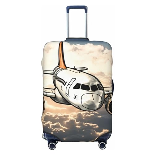 Airplane Flying Travel Luggage Cover Suitcase Protector Washable Elastic Suitcase Cover X-Large Travel Suitcase Baggage Cover Fits 18-32 Inch Suitcase