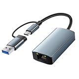【Compact et portable】l'adaptateur USB-C vers Ethernet est compact et léger, il se glisse facilement dans n'importe quel sac et est idéal pour vos déplacements. L'adaptateur USB vers RJ45 est également le compagnon idéal pour le travail quotidien au bureau ou à domicile.