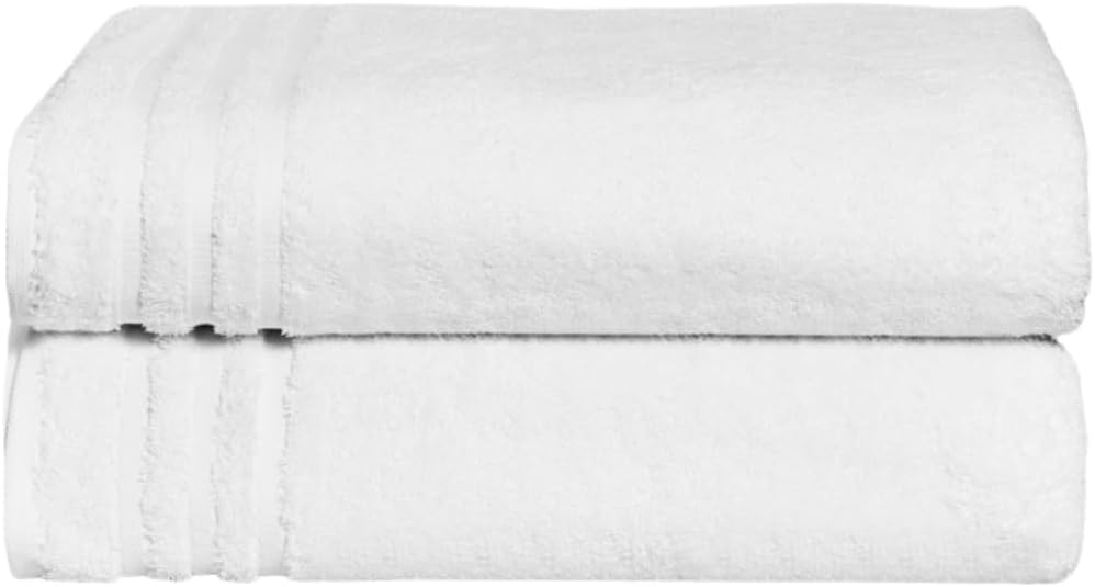 Luxury Bath Towels, 2 Piece Extra Large Bath Towel Set (30x58 Inches), 100% Organic Turkish Cotton, Highly Absorbent, Quick Dry, and Plush Turkish Bath Towels for Bathroom (Beige)