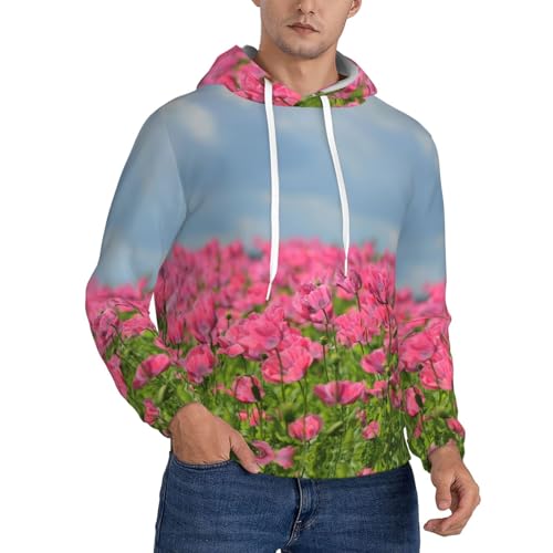Sweat à capuche fleurs roses pour homme idéal pour vos sorties urbaines et weekends