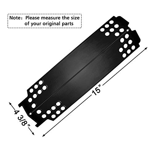 Hisencn 15 Inch Grill Heat Plate Replacement For Charbroil 463436213, 463436215, 466334613, 466342014, Porcelain Steel Heat Tent Shield Deflector For Kenmore 16113, 16115, G432-0096-W1, 15" #TOP1