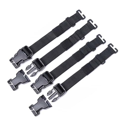 CHIVOLONA 4 Pack Molle Attachments,Tactical Military Binding Retainer,Backpack Straps,Webbing Retainer Elastic Binding Ribbon Buckle