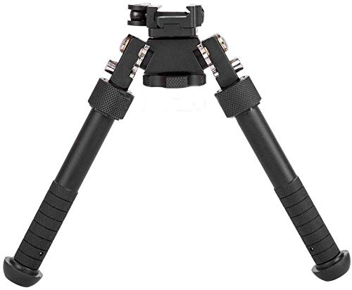 N/C Le bipied V8 Airsoft Peut être incliné à 360 degrés, Le bipied de Chasse 6.5-9 Pouces réglable Le Rail de glissière Tactique Picatinny Peut être plié, Le trépied réglable + Les Pointes
