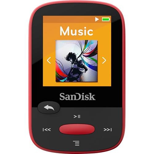 Sandisk SDMX24-004G-A46R 4gb 1.44 Clip Sport Mp3 Players (Red)