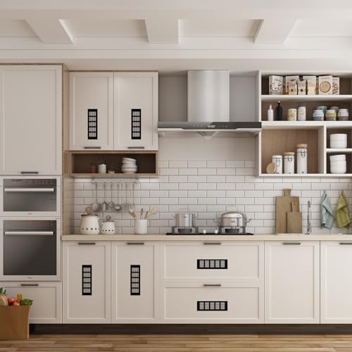 2 Stück Lüftungsgitter Schwarz Matt 8x20cm Aluminium - Türlüftungsgitter & Lüftungsgitter Schrank, Passend für Haushalt, Garten und Terrarien