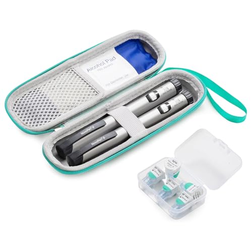 sijidou Insulin Cooler Travel Case, Portable Insulin Travel Case, Insulin Cooling Cases Insulated Organizer for Insulins Pens (Green)