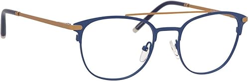 Miniatura 2 de Ernest Hemingway H4832 - Gafas de lectura redondas para mujer, color azul marino/bronce, 1.929 in