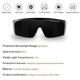 mozeeda IPL 190nm-2000nm Laser Safety Glasses, Red Light Therapy Goggles For Laser Cosmetology Operator Eye Protection And Laser Hair Removal Treatment