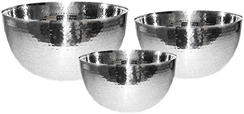 212 Main Stainless Steel Hammered Bowl Set, 3 Piece