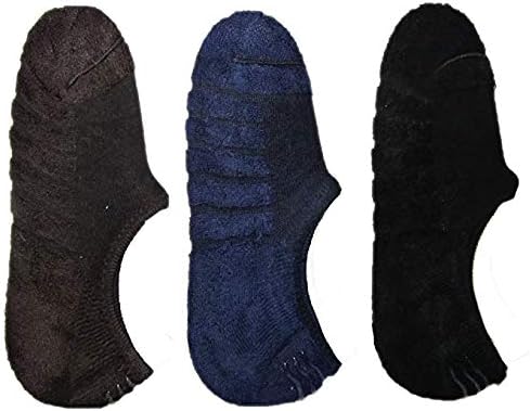 AdicapPremium Mercerised Cotton Loafer Socks with Anti-Slip Silicon - Pack of 3