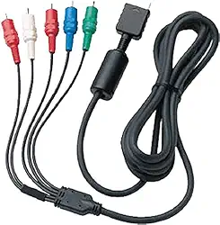 Cabo Video Componente Para Play Ps2 / Ps3 Ponta Prata Alta Definição