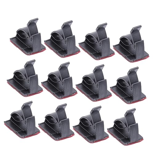 KALLORY Clips Adhesivos para Cables 100 piezas, Organizadores de Clips de Cable para Cables, Color Negro
