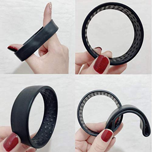 Arestech Silicone Foldable Stationarity Elastic Hair Band Women Ponytail Holder Tool Multifunction Hair Accessories (Black)
