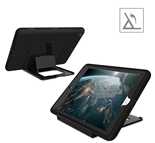 Hocase Ipad 5Th/6Th Generation Case, Ipad 9.7 2018/2017 Case, High-Impact Shock Absorbent Dual Layer Silicone+Hard Pc Bumper Protective Case For Ipad A1893/A1954/A1822/A1823 - Black #TOP1