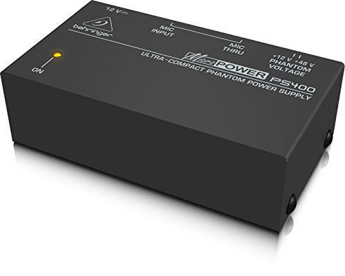 Behringer PS400 alimentatore phantom +12v/+48v ultra compatto per microfoni a condensatore