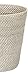 KOUBOO 1030041 Round Rattan White Wash Waste Basket, 10.25