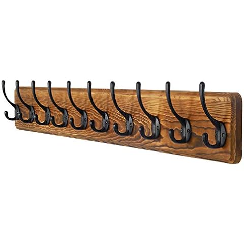 Dseap Garderobenleiste, 97cm lang hakenleiste garderobe holz Cover