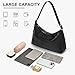 hibear Checkered Shoulder Bag for Women,Classic Black and White Purse Trendy Crossbody Purse Leather Totes Hobo Handbag with Strap