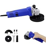 Angle Grinder 550W, 12000 RPM, Electric Angle Grinder with 115mm Side Disc, Corded Cutting Grinding Machine for Wallboard Grooving, Stone Cutting, Metal Grinding, Adjustable Auxiliary Handle