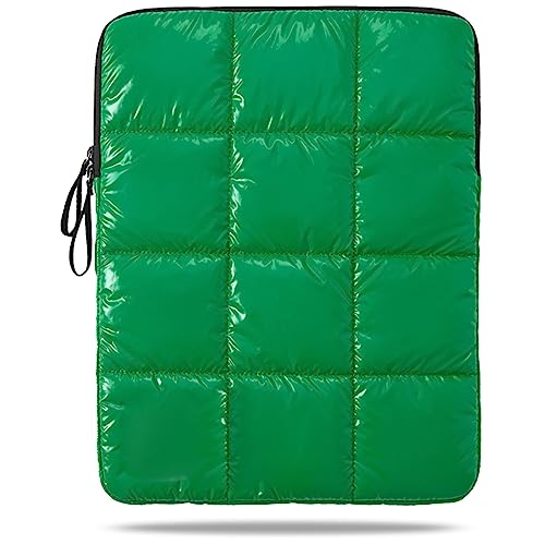 Linpr Funda Acolchada Impermeable para Portátil 13-16 Pulgadas - Compatible con MacBook Air/Pro M1/M2/M3, DELL XPS, ASUS, Ordenador 14/15.6/16' - Cubierta Protectora Suave (Verde, 15-16 Pulgadas)