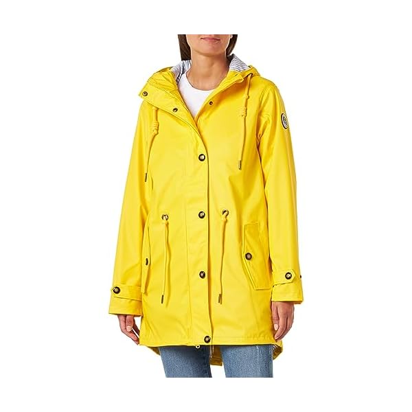 Deproc Active Friesennerz regenjas met capuchon voor dames, waterdicht, weerbestendig, windbreaker, overgangsjas #Ankerglutliebe dames Regenjas