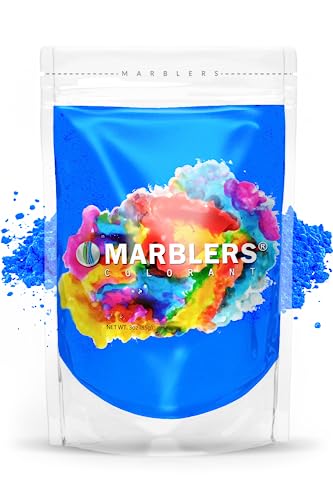 MARBLERS Fluorescent Pigment Powder [Neon Blue] 3oz (85g) | Matte Pigment | Dye | Non-Toxic | Vegan | Cruelty-Free | Nail Polish, Nail Art, Soap, Slime, Candle,...