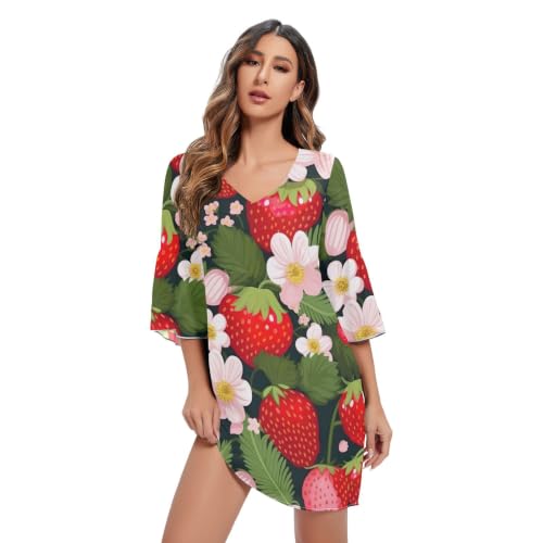Robe imprimée hawaïenne ample et légère contre la chaleur