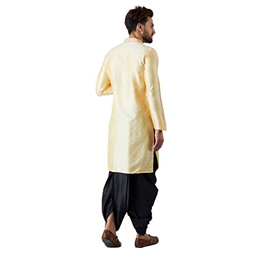 Image of SOJANYA Men's Silk Blend Solid (Since 1958, Kurta & Dhoti Set