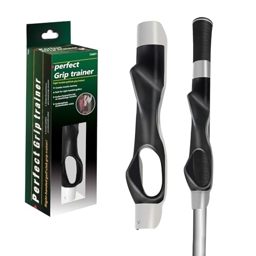Yutronel Golf Swing Trainer, Golf Training Aid - Adjustable Grip Trainer for Correct Hand Position, Left/Right Hand Golf Training Attachment for Hand Positioning, Golf Club Grip Kit(Gray)
