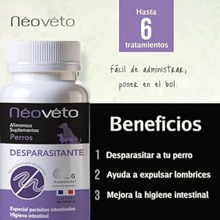 Néovéto VERMIPURGE Vermifugo per cani in compresse naturali a base di principi attivi approvati dai servizi veterinari francesi, 15 compresse