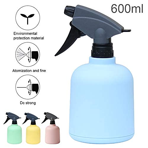 Lot de 4 pulvérisateurs vides en Plastique 600 ML pour Jardinage des Fleurs et Plantes hydratantes arrosage à l'huile Essentielle, Eau, Cuisine, Bain et Nettoyage, Vert+Bleu+Rose et Jaune