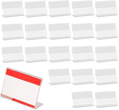 Porta Etichette Trasparenti TAPKUA - 50 Pezzi 6x4 Cm Per Negozi E Esposizioni - Foto 5