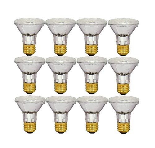 Pack Of 6 39PAR20 FL 120V - 39 Watt High Output 50W Replacement (50Par20) PAR20 Narrow Flood - 120 Volt Halogen Light Bulbs for Indoor Recessed Can, Range Hood and Outdoor, E26 Base, 2700K Warm White