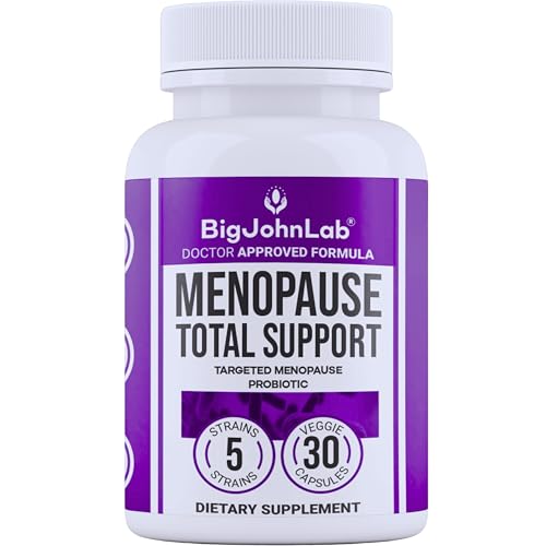 BIGJOHNLAB® - Menopause Total Support – Advanced Probiotic Formula with 5 Strains & 15 Billion...
