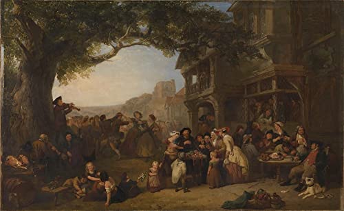 Affiche toile les vacances au village de Frederick Goodall portrait d'art mural de qualité