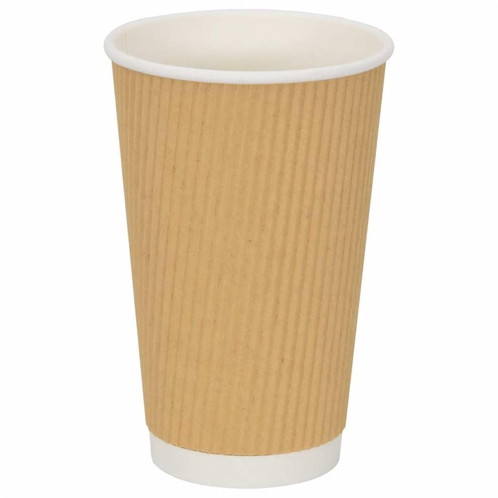 Vasos de papel de papel con tapas, 1000 unidades, 400 ml, marrón, plástico, blanco, compatibles, gastronomía, catering, fiestas, eventos, bebidas calientes, bebidas frías, batidos, agua, para