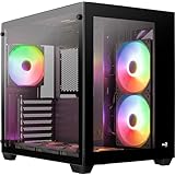 AeroCool Dryft-BK-v2 (ブラックミッドタワーゲーミングシャーシ)。