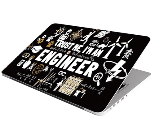 Image of Laptop Skin Stickers HD Quality Sticker for Laptops Upto 15.6 inch (Dustproof|Waterproof|Scratchproof|Reusable) - BE Engineer BK2