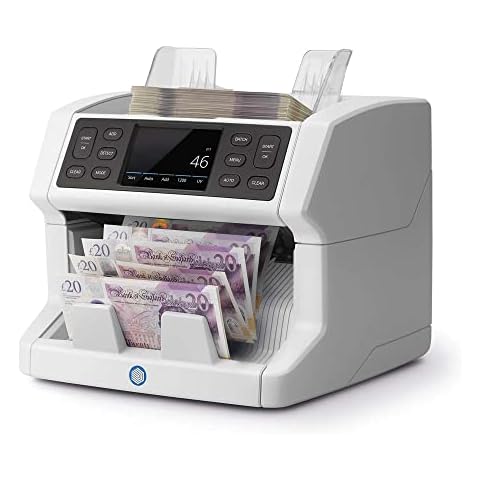 Safescan 2850 - Multilingual Bill Counter for Single Denomination Bills with 3-Point Counterfeit Detection Cover