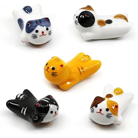 Essstäbchen-Set mit Katzenmotiv, chinesische Pinselauflage, japanischer Stil Cover
