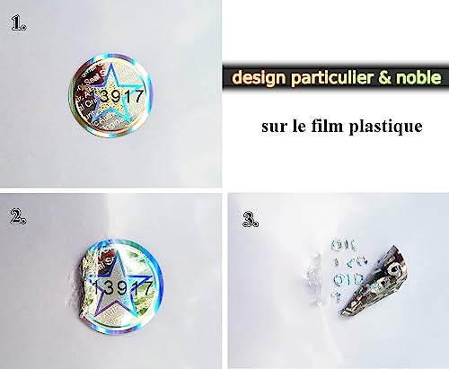Étiquettes de sécurité contre la contrefaçon avec numéro de série - 5