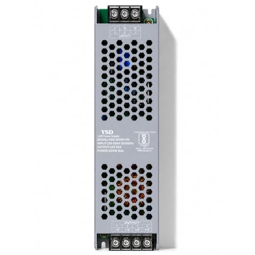 Image of YSD Strip Light Driver 12V 25AMP 300W AC to DC Switching Adaptor Convertor Driver /Power Supply for LED Strip Light Lamp /CCTV Camera /Security System /Radio /Computer Project (12V 25AMPS)