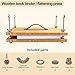 UvasDulces 11.81x7.68 Inch Bamboo I-Shaped Book Press - Portable Handle Adjustable Pressure Tool for Paper Flattening & Book Binding