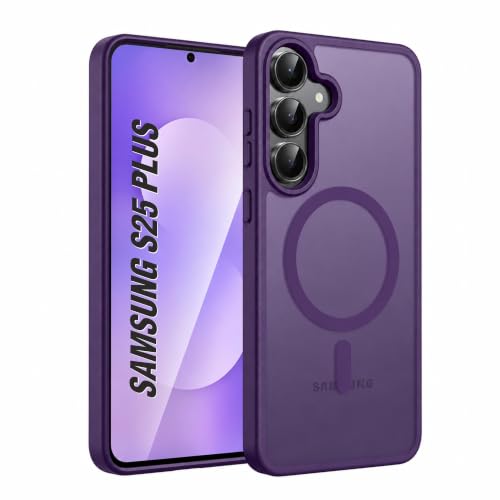 Image of AIBEX Back Cover for Samsung Galaxy S25 Plus| Slim Case with Wireless Charging Support | Anti-Scratch, Shockproof, Anti-Fingerprint & Lightweight Military-Grade Protective Cover - Purple