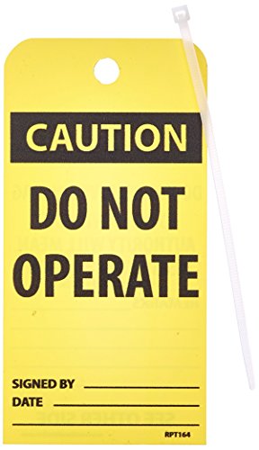 Marquage Caution Ne pas utiliser NMC Rpt164 étiquette de sécurité jaune vinyle 7,6x15,2cm