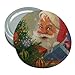 Christmas Holiday Santa Behind the Tree Round Rubber Non-Slip Jar Gripper Lid Opener